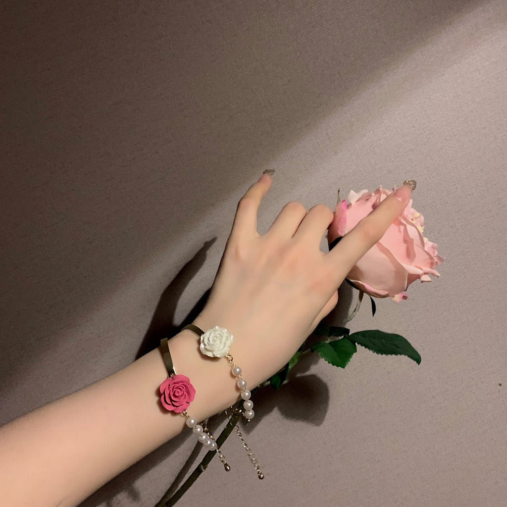 Camellia Pearl Bracelet - Kirakira World
