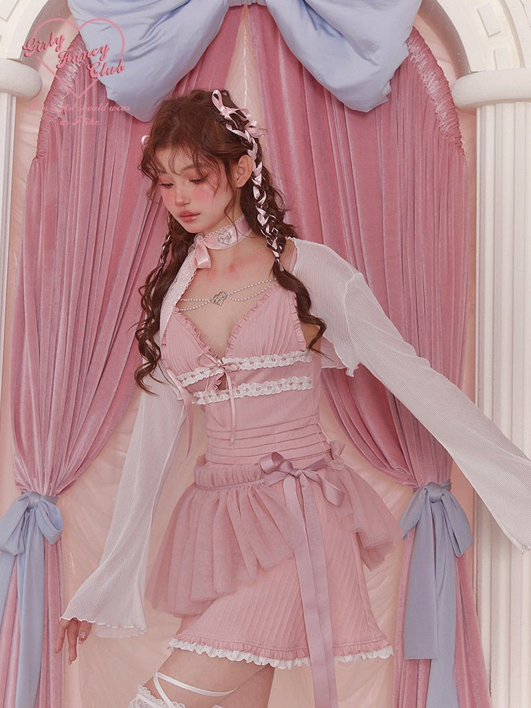 Sweetheart Blush Suspender Dress - Kirakira World