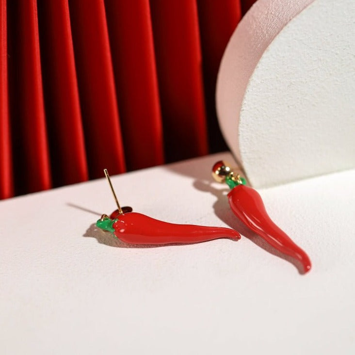 Bold Red Chili Dangle Earring - Kirakira World