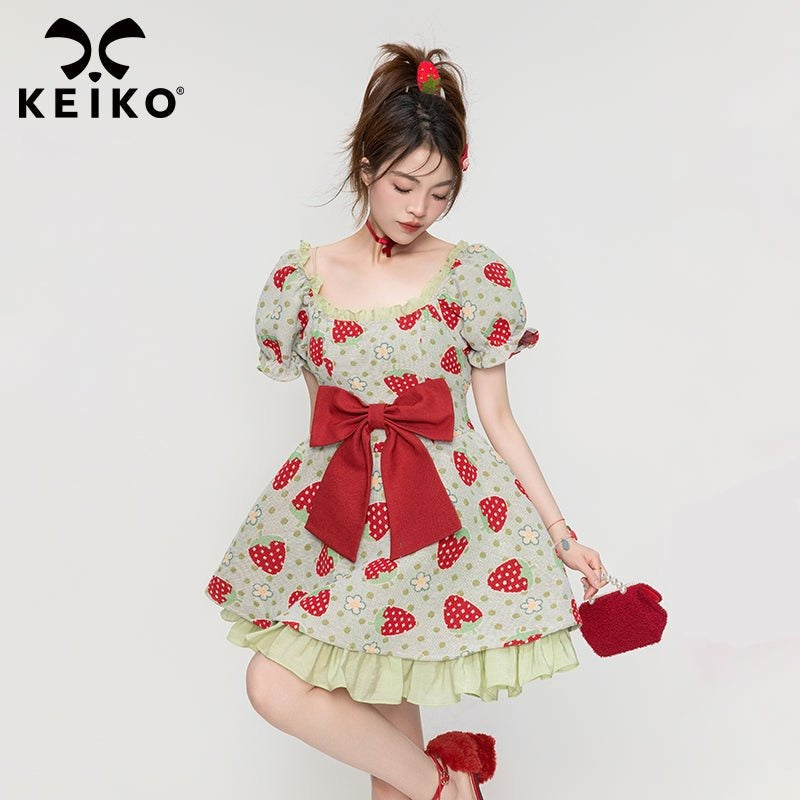 Berrylicious Bow Waist Mini Dress - Kirakira World