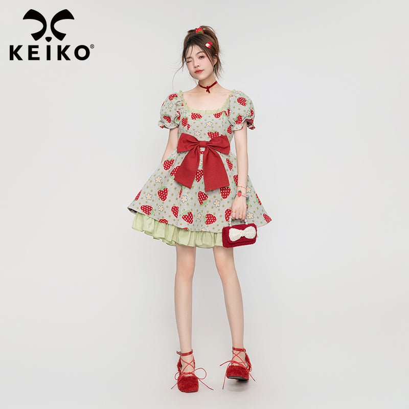 Berrylicious Bow Waist Mini Dress - Kirakira World