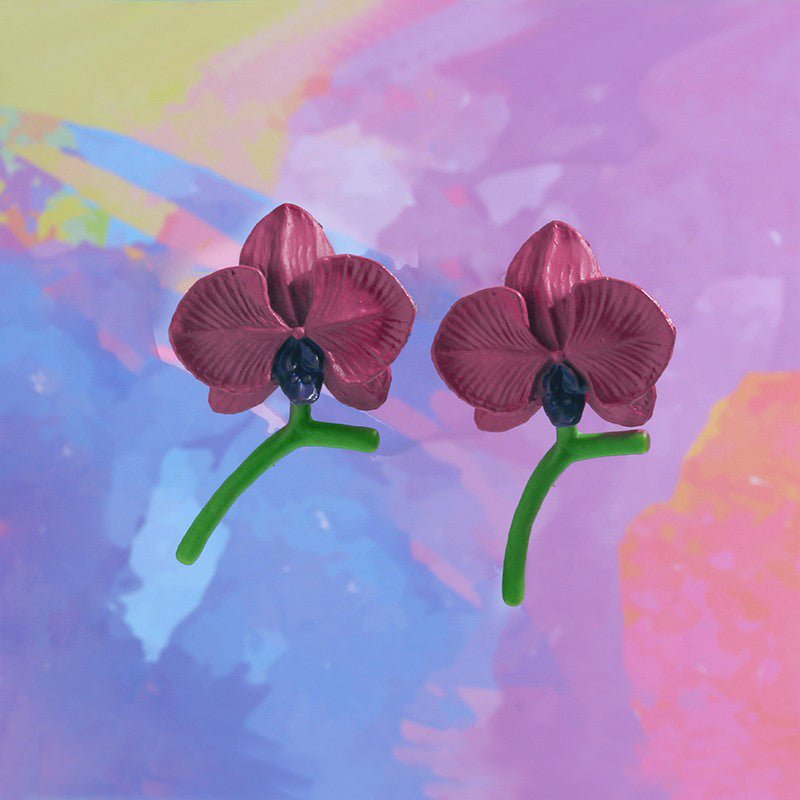 Retro Pink Flower Earring - Kirakira World
