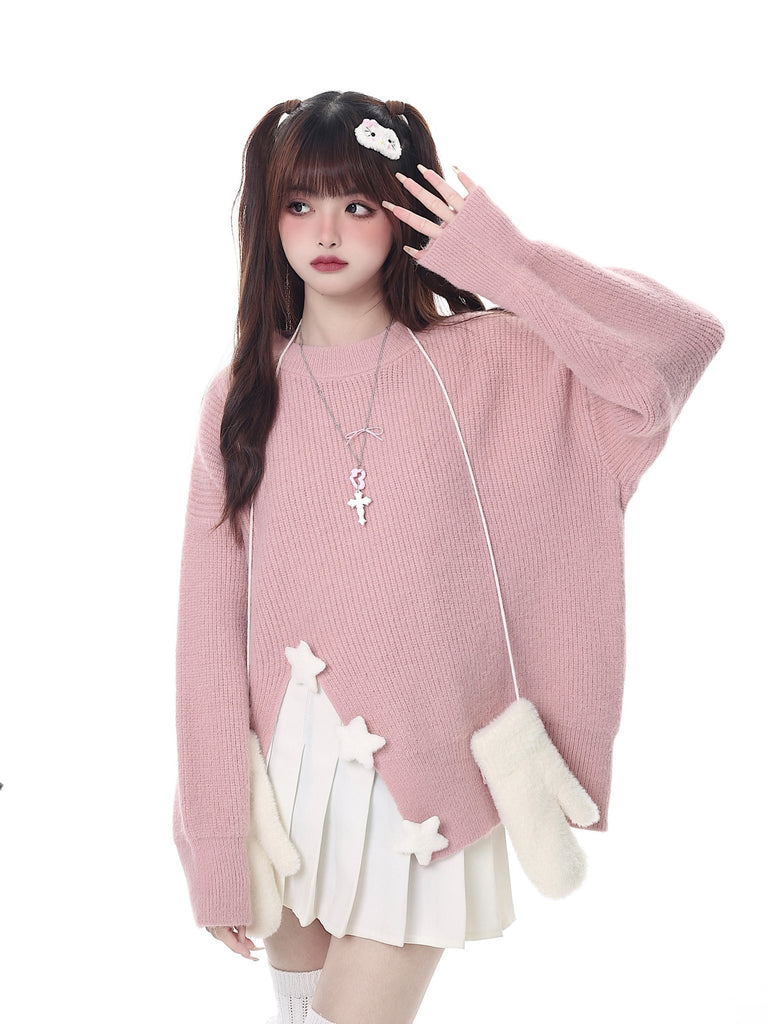 Milk Pink Star Sweater - Kirakira World