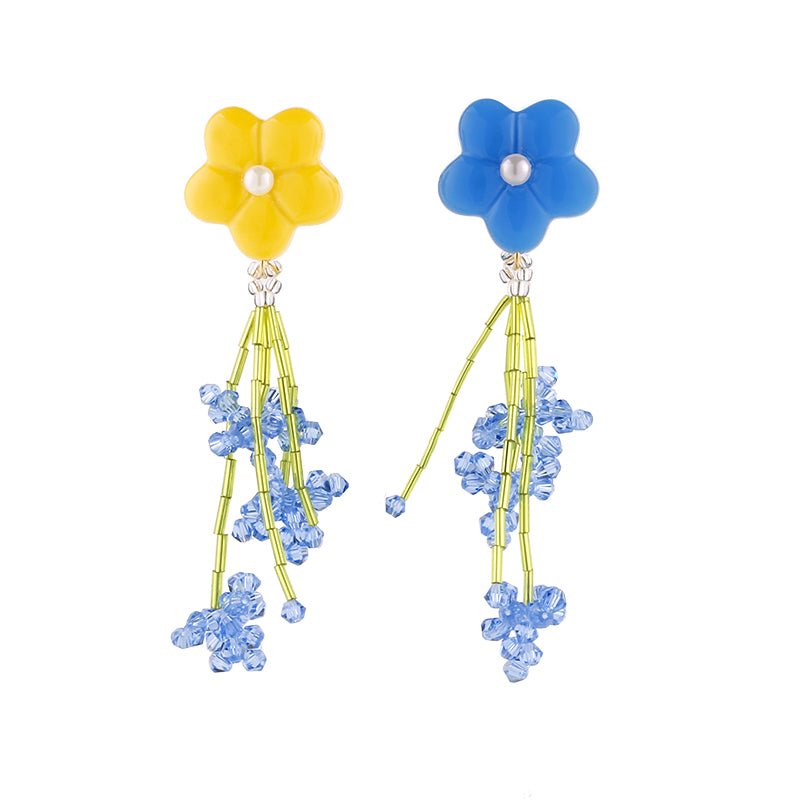 Yellow Bloom Spark Earrings - Kirakira World