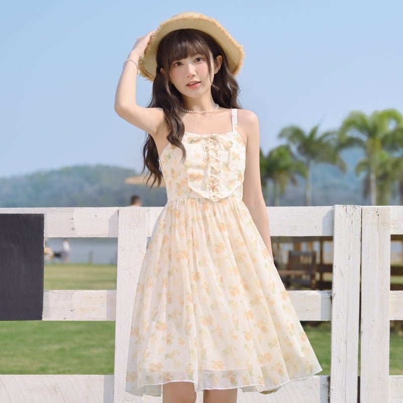 Small Flower Chiffon Dress - Kirakira World