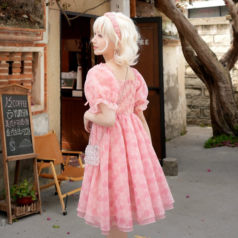 Rose Fairy Chiffon Mini Dress - Kirakira World