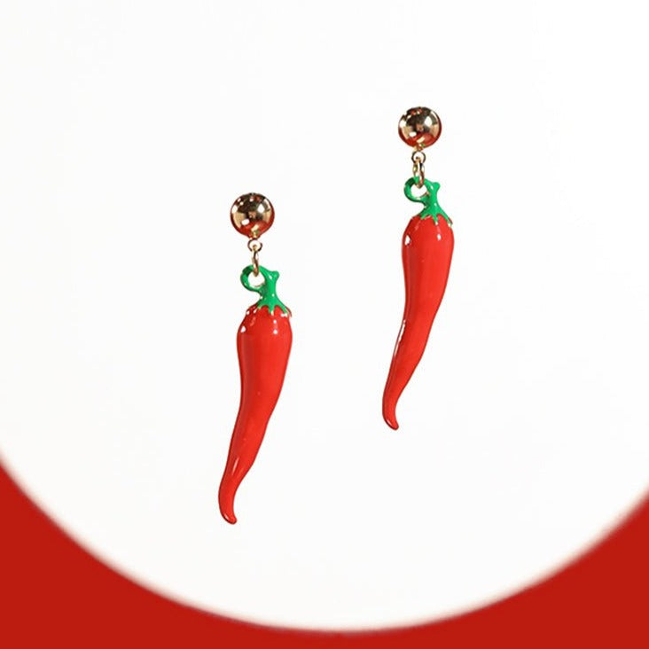 Bold Red Chili Dangle Earring - Kirakira World