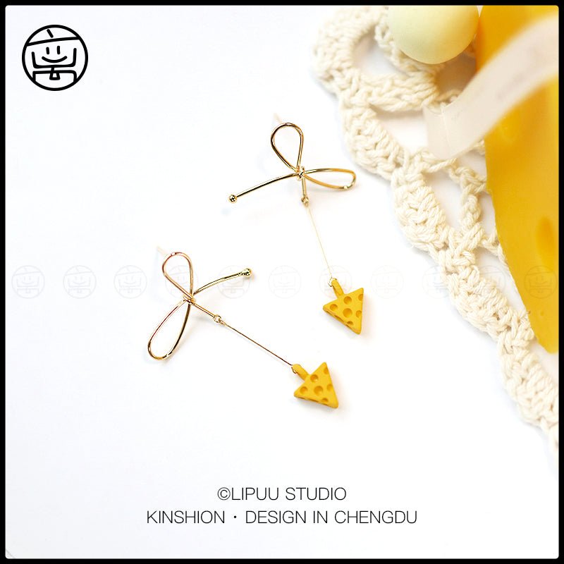 Cheesy Slice Ribbon Earring - Kirakira World