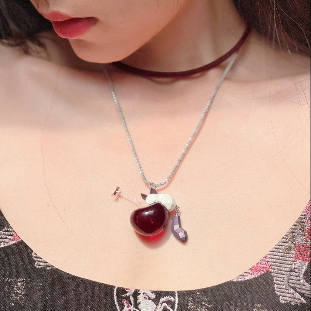 Cherries and Animals Necklace - Kirakira World