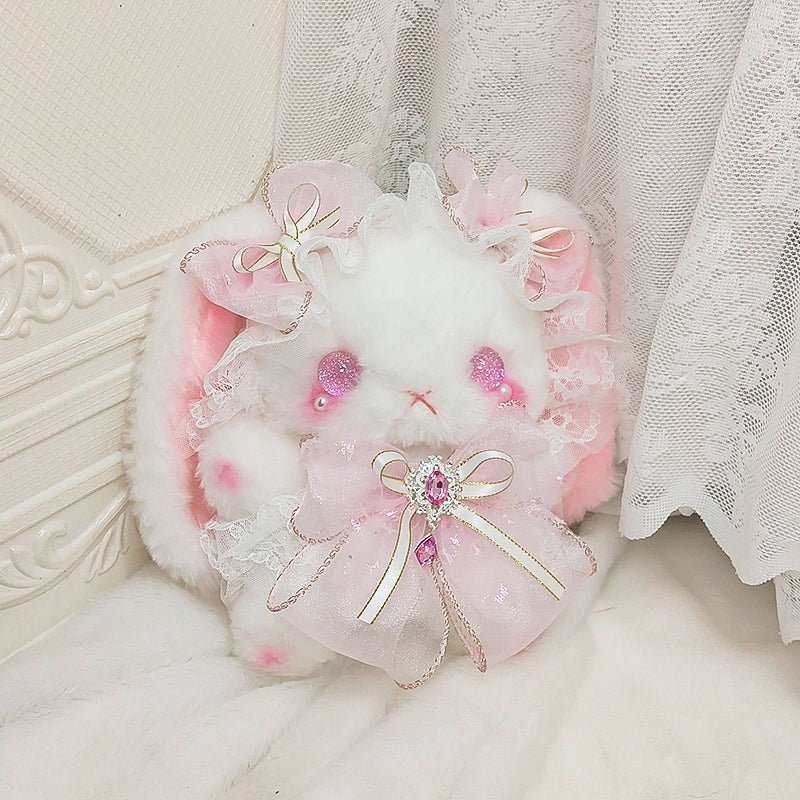 [ORIGINAL HANDMADE PLUSH BAG] Flower Forest Rabbit Fairies - Kirakira World - grungestyle - kawaii fashion -kawaii store-kawaii aesthetic - kawaiistyle