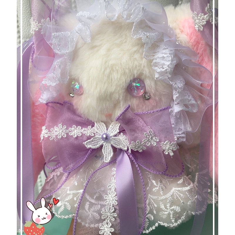 [ORIGINAL HANDMADE PLUSH BAG] Summer Flower Rabbit Fairy - Kirakira World - grungestyle - kawaii fashion -kawaii store-kawaii aesthetic - kawaiistyle
