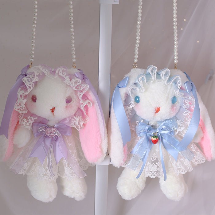[ORIGINAL HANDMADE PLUSH BAG] The Rabbit Sisters Of The Magic Castle - Kirakira World - grungestyle - kawaii fashion -kawaii store-kawaii aesthetic - kawaiistyle