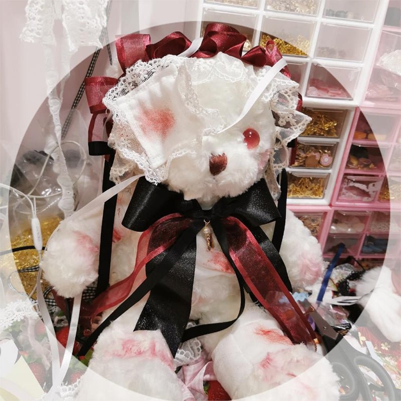 [ORIGINAL HANDMADE PLUSH BAG] Witch Teddy Bear - Kirakira World - grungestyle - kawaii fashion -kawaii store-kawaii aesthetic - kawaiistyle