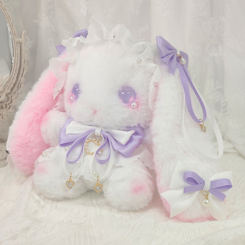 [ORIGINAL HANDMADE PLUSH BAG] Snowflake Dressed Rabbit - Kirakira World - grungestyle - kawaii fashion -kawaii store-kawaii aesthetic - kawaiistyle