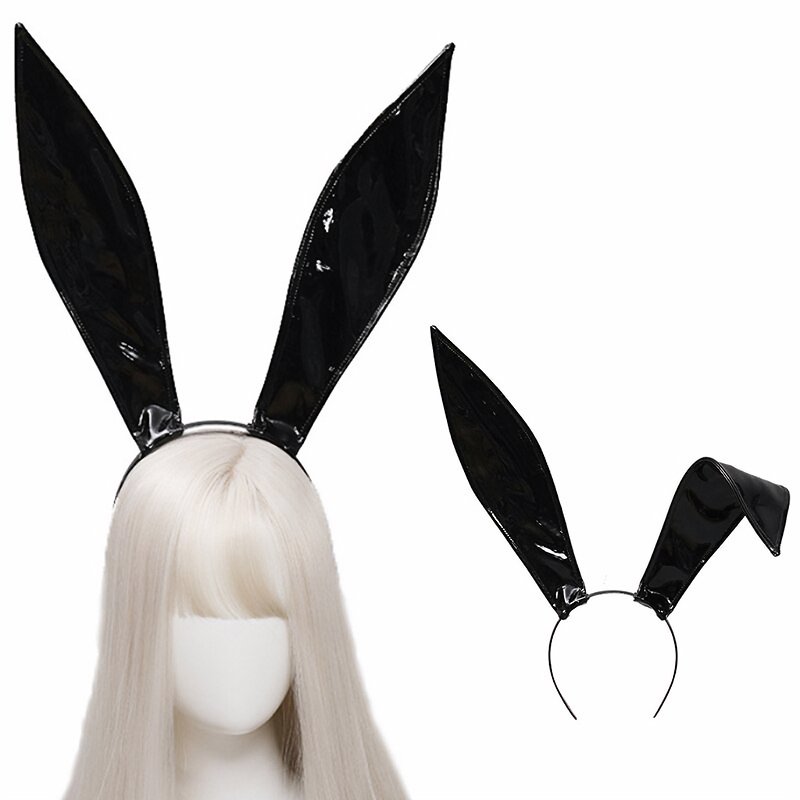 PU Leather Sexy Bunny Ears Headband - Kirakira World - grungestyle - kawaii fashion -kawaii store-kawaii aesthetic - kawaiistyle