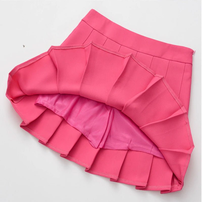 New Pleated High Waist Sherbet Mini Skirt - Kirakira World - grungestyle - kawaii fashion -kawaii store-kawaii aesthetic - kawaiistyle