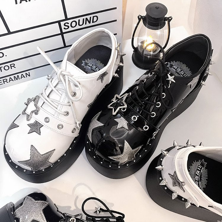 📢 "Late shipping 7days plus- Punk Shooting Star Platform Shoes - Kirakira World