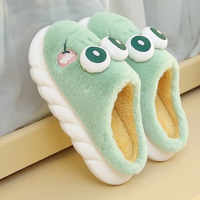 Cute Cartoon Animals Plush Indoor Slippers - Kirakira World - grungestyle - kawaii fashion -kawaii store-kawaii aesthetic - kawaiistyle