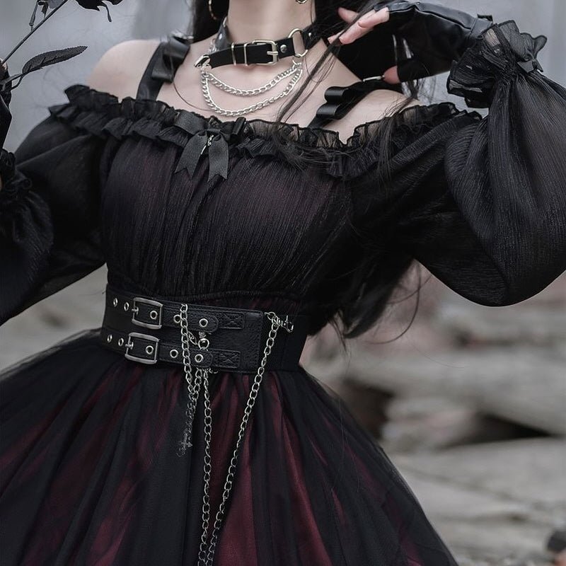 Victorian Vampire Gothic Lolita Dress - Kirakira World - grungestyle - kawaii fashion -kawaii store-kawaii aesthetic - kawaiistyle