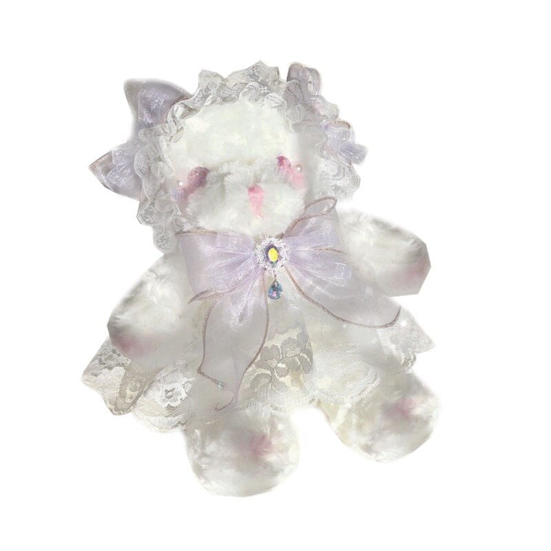 [ORIGINAL HANDMADE PLUSH BAG] Lavender Forest Teddy Bear Fairy - Kirakira World - grungestyle - kawaii fashion -kawaii store-kawaii aesthetic - kawaiistyle