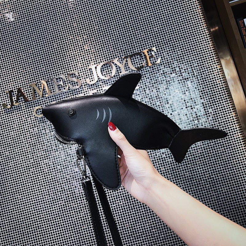 Grumpy Shark Crossbody Bag - Kirakira World - grungestyle - kawaii fashion -kawaii store-kawaii aesthetic - kawaiistyle