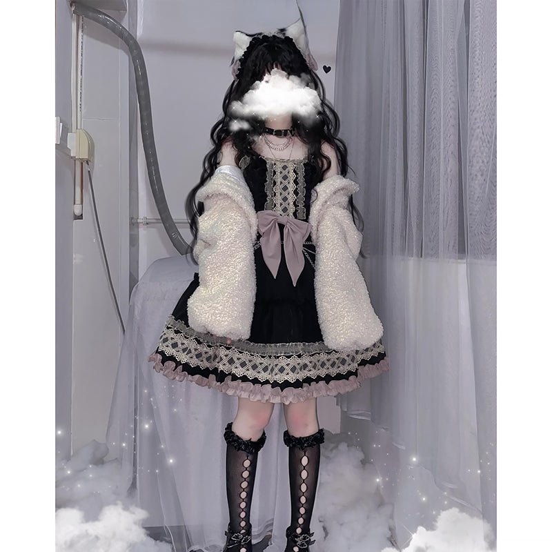 📢 "Late shipping - Gothic Lolita Bow Sleeveless Dress - Kirakira World - grungestyle - kawaii fashion -kawaii store-kawaii aesthetic - kawaiistyle
