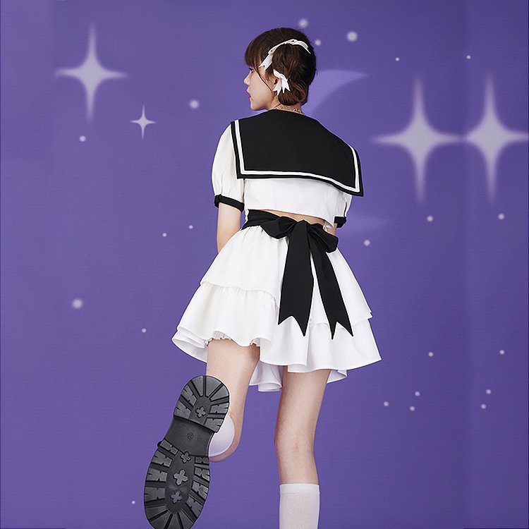 Sailor Collar Mini Dress - Kirakira World