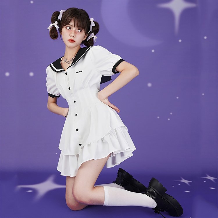 Sagi Dolls Sailor Collar Mini Dress – Kirakira World
