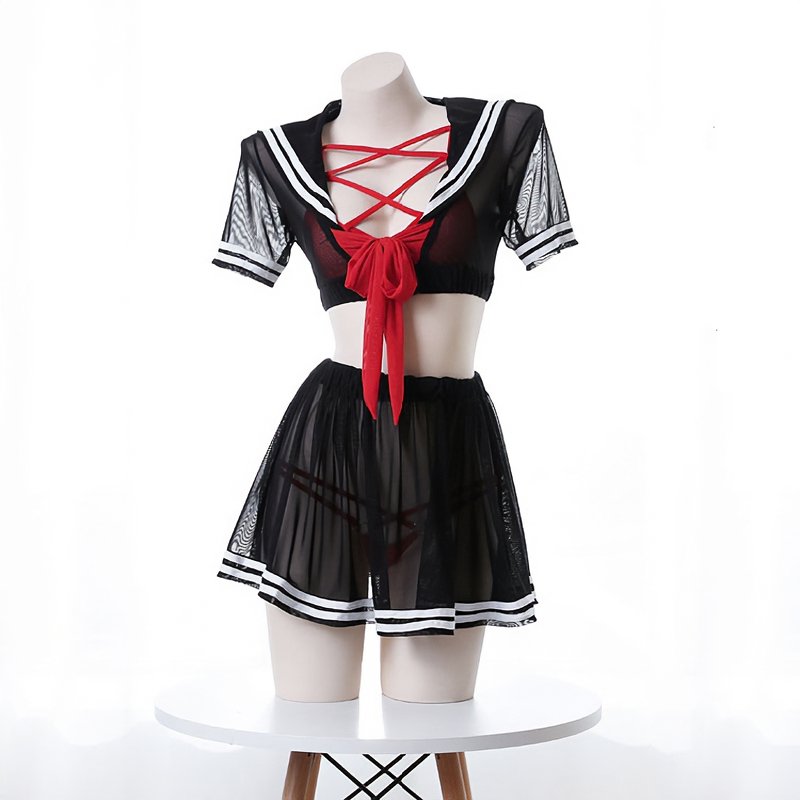 Sexy Cosplay Anime Student Black Uniform - Kirakira World - grungestyle - kawaii fashion -kawaii store-kawaii aesthetic - kawaiistyle