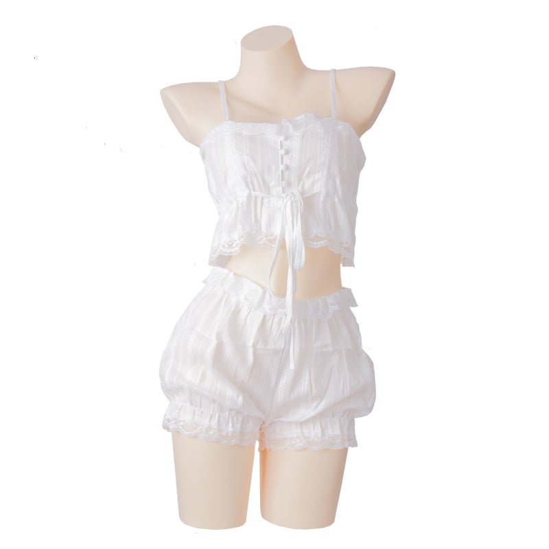Sexy Fairy Cotton Camisole Short Sets - Kirakira World - grungestyle - kawaii fashion -kawaii store-kawaii aesthetic - kawaiistyle