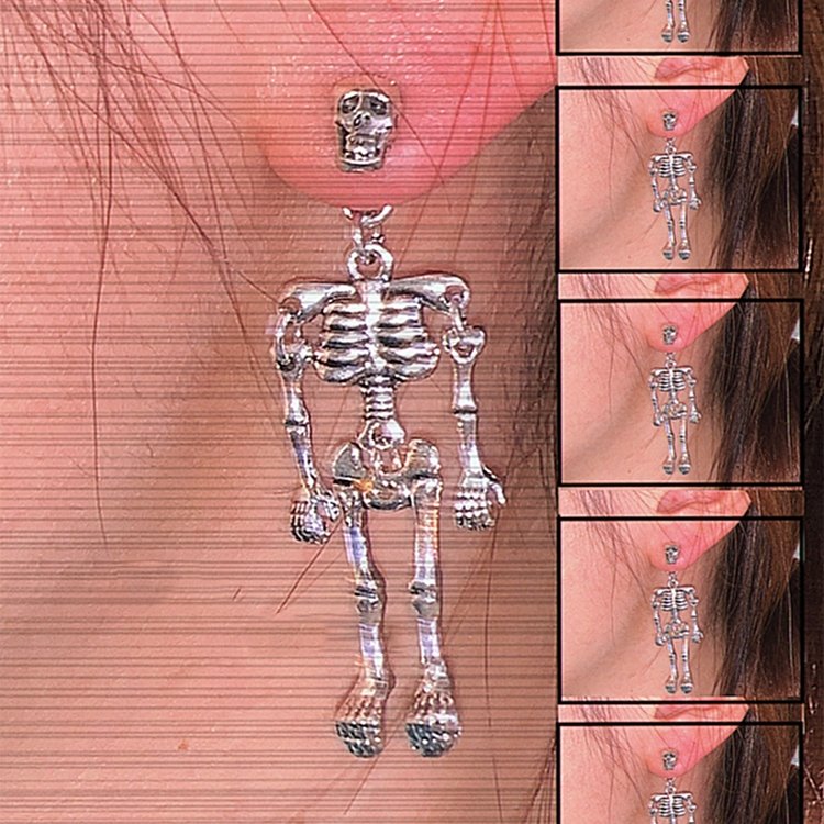Skeleton Swing Earrings - Kirakira World