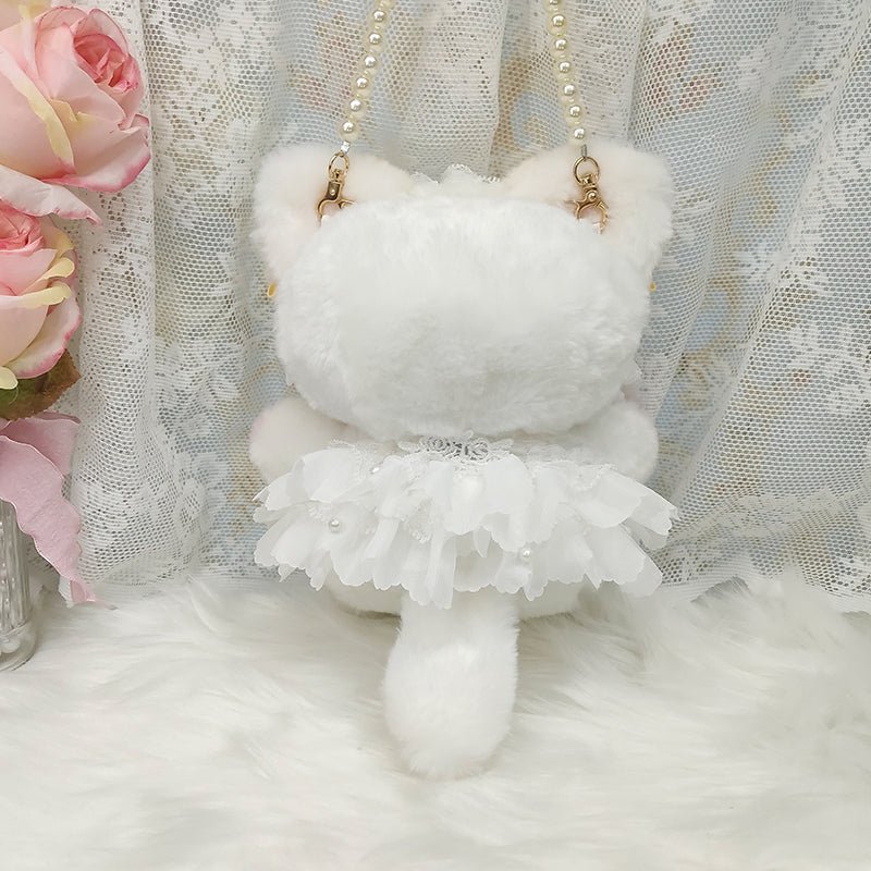 [ORIGINAL HANDMADE PLUSH BAG] Snowflake Dressed Baby Kitty - Kirakira World - grungestyle - kawaii fashion -kawaii store-kawaii aesthetic - kawaiistyle