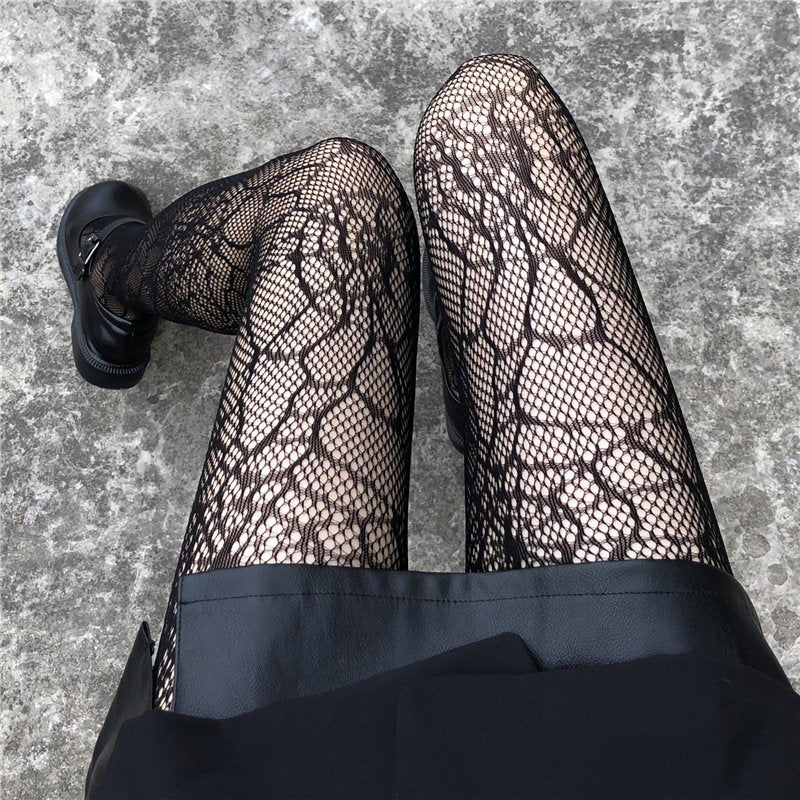 Alternative spider web fishnet tights – Cutiekill
