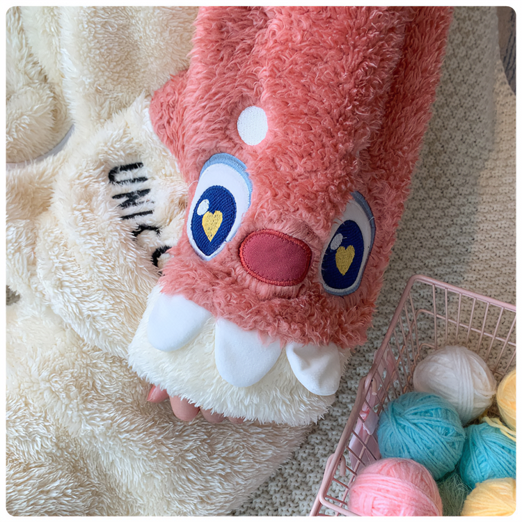 Sweet Pastel Cartoon Animal Fuzzy Lounge PJ Jumpsuit - Kirakira World - grungestyle - kawaii fashion -kawaii store-kawaii aesthetic - kawaiistyle