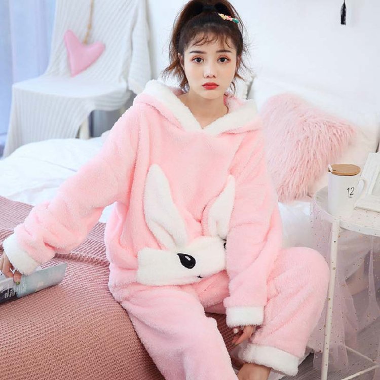 Amazon.com: Pajama Women's Winter Korean Thickened Flannel Coral Velvet  Lovely Student Winter Home Clothes Set (Color : 339 4, Size : Medium) :  Clothing, Shoes & Jewelry