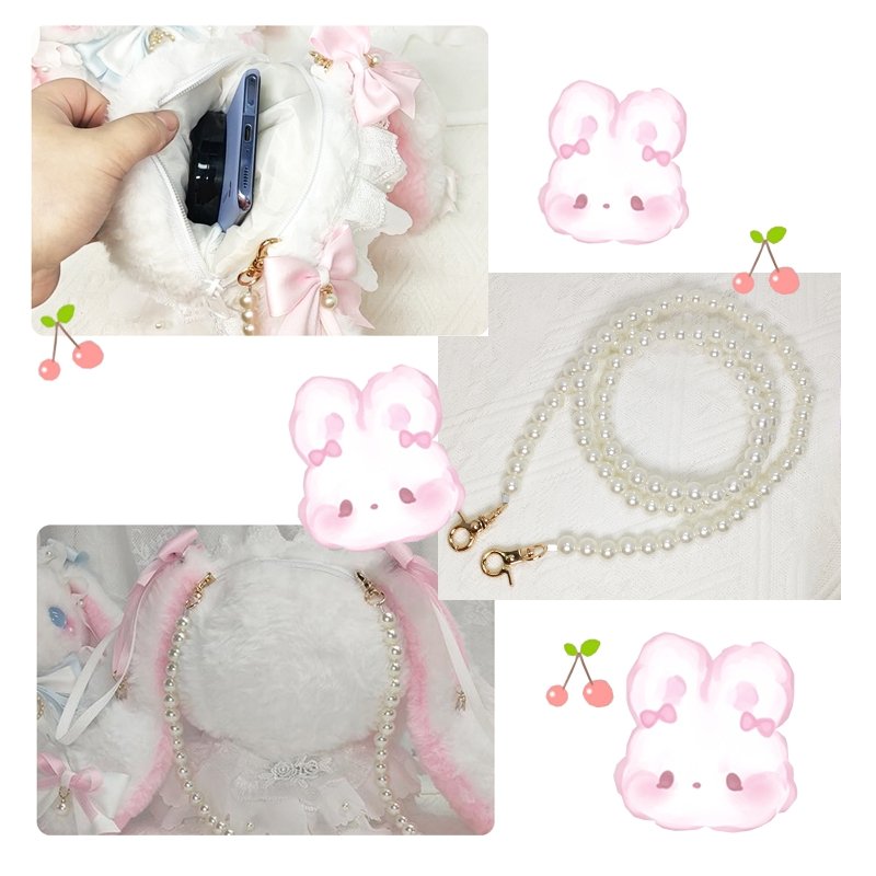 [ORIGINAL HANDMADE PLUSH BAG] Aurora Forest Fairy Rabbit - Kirakira World - grungestyle - kawaii fashion -kawaii store-kawaii aesthetic - kawaiistyle